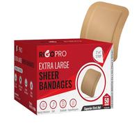 RIGO PRO Vendas transparentes extragrandes, 50 unidades, hipoalergénicas, borde completo de 3 x 4 pulgadas, estériles, protección cómoda durante todo el día, vendaje transpirable para cubrir heridas