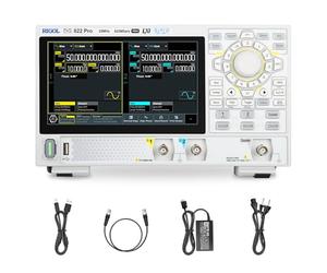 RIGOL Generador de Funciones, DG822 Pro Generador de Señales,25 MHz,2 Canal,Resolución de 16 bits,Pantalla táctil HD de 7 pulgadas,Ultra portátil,Ideal para pruebas en campo y enseñanza en laboratorio