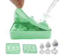 Rigolo Bandeja de hielo con tapa de silicona para adultos, creativa de novedad, molde para whisky bebidas, fiesta de cumpleaños, apilable y reutilizable, bandejas de cubitos de hielo, sin BPA (Green)