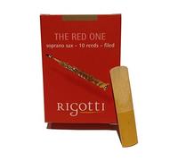 RIGOTTI Caja de 10 cañas para saxofón Soprano - Force 2,5 Medium - Gold Classic, The RED ONE - Calidad superior - De caña natural cultivada y seca al sol de Provenza en Francia