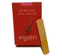 Rigotti - Caja de 10 lengüetas para saxofón Tenor - Force 2,5 Medium - Gold Classic - The Red One - procedentes de rosas naturales cultivadas y secas al sol de Provenza en Francia