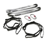 RigPunkt Juego de suspensión para yoga aéreo, 2 cadenas de margaritas, 2 mosquetones, 2 bucles redondos de alta resistencia, altura regulable para toalla de yoga, toalla aérea, columpio terapéutico