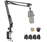 Rigych Brazo de micrófono ajustable, soporte de micrófono compatible con Razer Seiren X Mini V2 V3 micrófono de transmisión USB para grabación, juegos, podcast