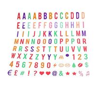 RIHIA Letra y paquete para caja de carteles con luz cinematográfica A4 LED Letras de cine (104 letras y símbolos multicolores)