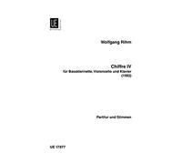 RIHM W. - Chiffre IV para Clarinete Bajo, Violoncello y Piano (Partitura/Partes)