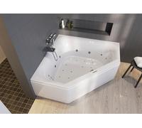 RIHO Austin bañeras de esquina, con sistema Joy, 2 plazas, 145x145x48cm, 270 litros, blanco, B005016005, Versión: Versión derecha