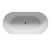 RIHO Bilbao bañera exenta, SOLIDSurface, blanco satinado, B118001105, Versión: 170x80x55,5cm, capacidad útil: 275 litros