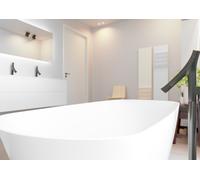 RIHO Bilo bañera exenta, SOLIDSurface, 165x77x55cm, 223 litros, acabado blanco satinado, B128001105