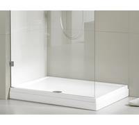 RIHO Davos plato de ducha rectangular, desagües 90mm, con patas y faldón, blanco brillante, D002006005, Versión: 900x900x45/25mm
