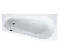 RIHO Delta bañera esquinera, con Air-System, versión izquierda, 1 plaza, blanco, B069003005, Versión: 160x80x48cm, capacidad útil: 130 litros