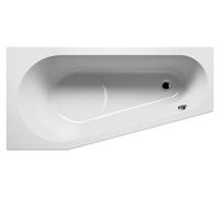 RIHO Delta bañeras de esquina, versión derecha, empotrada, 1 plaza, blanco, B068001005, Versión: 160x80x48cm, capacidad útil: 130 litros
