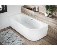 RIHO Desire bañeras de esquina, versión derecha, 184x84x60cm, 230 litros, acabado blanco satinado, B087001105, Versión: Sin funciones
