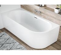 RIHO Desire bañeras de esquina, versión derecha, 184x84x60cm, 230 litros, blanco brillante, B087002005, Versión: con iluminación LED