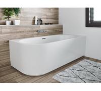 RIHO Desire bañeras de esquina, versión izquierda, 184x84x60cm, 230 litros, acabado blanco satinado, B088001105, Versión: Sin funciones