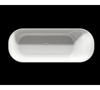 RIHO Devotion bañera exenta, opcional con caída Riho, 180x71x60cm, 245 litros, blanco brillante, B095001005, Versión: sin caja Riho