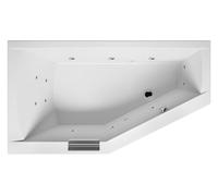 RIHO Geta bañeras, asimétrica, versión derecha, con sistema de flujo, 1 plaza, blanco, B029004005, Versión: 160x90x52cm, capacidad útil: 220 litros