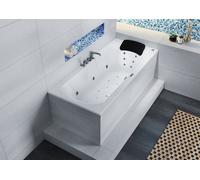 RIHO Lima bañeras rectangulares, versión izquierda, con sistema Bliss, empotrada, 2 plazas, blanco brillante, B053009005, Versión: 190x90x49cm, capacidad útil: 240 litros