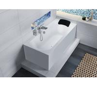 RIHO Linares bañeras rectangulares, versión izquierda, Plug&Play, 2 plazas, blanco brillo intenso, B140008005, Versión: 160x70x45cm, capacidad útil: 95 litros