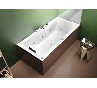 RIHO Lugo bañeras rectangulares, versión derecha, con sistema Bliss, empotrado, 2 plazas, blanco, B134005005, Versión: 180x90x48cm, capacidad útil: 250 litros
