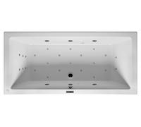 Bañera rectangular RIHO Lusso, versión derecha, con sistema Bliss, empotrada, 2 plazas, blanca, B007007005, Versión: 170x75x47cm, capacidad útil: 170 litros