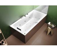 Bañera rectangular RIHO Lusso, versión derecha, con sistema Bliss, empotrada, 2 plazas, blanca, B016004005, Versión: 200x90x47,5cm, capacidad útil: 310 litros