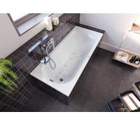 Bañera rectangular RIHO Miami, versión derecha, con Air-System, empotrada, 1 plaza, blanca, B060003005, Versión: 170x70x43cm, capacidad útil: 105 litros