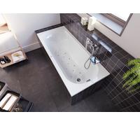 Bañera rectangular RIHO Miami, versión izquierda, con Air-System, empotrada, 1 plaza, blanca, B060004005, Versión: 170x70x43cm, capacidad útil: 105 litros