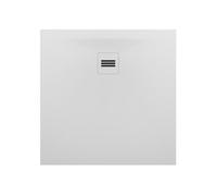 RIHO Velvet Sole plato de ducha rectangular, desagües 90mm, ultraplano, instalación sobre y en el suelo, blanco mate, D006006105, Versión: 900x900x30/15mm