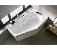 Bañera rinconera RIHO Yukon, con sistema Joy, empotrada, 1 plaza, 160x90x48cm, 175 litros, blanca, B008011005, Versión: Versión derecha