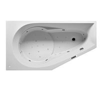 RIHO Yukon bañeras de esquina, con sistema Bliss, empotrado, 1 plaza, 160x90x48cm, 175 litros, blanco, B009011005, Versión: Versión izquierda