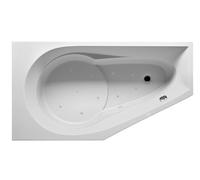 Bañera rinconera RIHO Yukon, con sistema de aire, empotrada, 1 plaza, 160x90x48cm, 175 litros, blanca, B008008005, Versión: Versión derecha