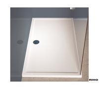 RIHO Zürich plato de ducha rectangular, desagües 90mm, instalación sobre suelo, blanco brillante, D001007005, Versión: 900x900x45/25mm