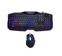 Rii - Gaming RK400: Teclado italiano para juegos + Ratón 2000 DPI, con retroiluminaciónn LED de 7 colores (disposición de teclado italiana)
