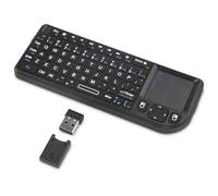 Rii Mini teclado Bluetooth, teclado retroiluminado portátil inalámbrico de 2.4 G con panel táctil, compatible con Smart TV, Google, Amazon Fire Stick, HTPC/IPTV, PC