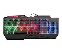 Rii Teclado Gaming, RK202, Retroiluminado LED con Cable USB para PC/Laptop / PS4 / Xbox One (Español, Negro)