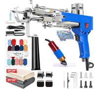 Riiai Tufting Gun Kit de Inicio de Pistola de mechones, Pistola de mechones con Kit de fabricación de alfombras para Recortadora de alfombras, Pila de Bucle Cortada con Pistola de alfombras