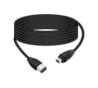 RIIEYOCA 1.8M IEEE1394 Firewire 4-Pin Macho a 6-Pin Macho Cable, iLink Cable Adaptador Convertidor para Cámara Digital, Videocámara, Portátil, DV, Negro(4 a 6)