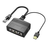 RIIEYOCA 1 a 3 RJ45 Ethernet Splitter Adapter,8 Core 100Mbps High Speed LAN Network Splitter Adapter for Cat5, Cat5e, Cat6, Cat7,Cat8,3 Devices Share The Internet at The Same Time(Macho)