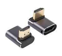 RIIEYOCA 8K & 60Hz HDMI 90 Grados de ángulo Ascendente Macho a Hembra Adaptador HDMI 2.1UHD Conector 3D Extensor de Apoyo 8K @ 60Hz / 4K @ 120Hz, 2 Pack