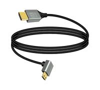 RIIEYOCA 8K Mini HDMI a HDMI Adaptador Cable, 90 Grados hacia abajo en ángulo Mini HDMI Conector a HDMI Conector 8K@60Hz 4K@120Hz 48Gbps Alta Velocidad HDMI 2.1 Cable de Conexión (1M)