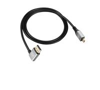 RIIEYOCA 90 grados ángulo recto UHD 8K HDTV Macho a Micro HDTV Macho 18Gbps de alta velocidad 2.1 Cable extendido soporta 8k @ 60Hz, 1080p, ARC, 3D, para DVR, HDTV, (Right Angle,1m)