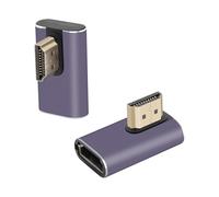 RIIEYOCA Adaptador HDMI macho a hembra 8K en ángulo recto de 90 grados, conector HDMI 2.1UHD de 48 Gbps, extensor 3D, soporta 8K a 60Hz 4K a 120Hz compatible con televisores de alta definición, HDR,