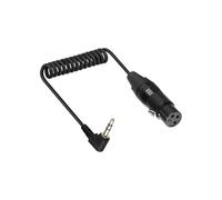 RIIEYOCA Cable Coaxial de 90 Grados de 3.5mm a XLR Corto, XLR 3Pin Hembra a Jack TRS Macho de ángulo Recto de 1/8 Pulgadas, Cable de Audio Estéreo para Micrófonos (50 cm / 1,65 pies)