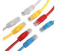 RIIEYOCA Cable de parcheo Ethernet Cat6 corto de 1 pie, de alta velocidad de cable de red de Internet cables de parcheo LAN con conectores Rj45 para el router, módem,servidor (Mixed Color 8 Pack)