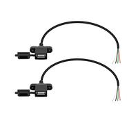 RIIEYOCA Cable desnudo USB hembra de 4 pines, Cable de datos de alimentación USB 2,0 con tapa antipolvo, Cable flexible DIY, para equipo USB instalado o reparación de reemplazo