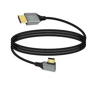 RIIEYOCA Cable Mini HDMI a HDMI 2.1 8K@60Hz 48Gbps, codo de 90 grados hacia la izquierda y la derecha, compatible con ordenadores portátiles, videocámaras, etc. (a la derecha, 1M)