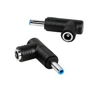 RIIEYOCA DC 90 grados 5525mm hembra Jack a 4530 mm macho Plug ángulo recto DC Conector adaptador (2 piezas)