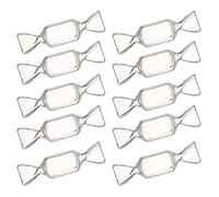 Riiichflowshop 10 Piezas Contenedores de Almacenamiento de Cuentas de plástico Transparente Almacenamiento en Forma de Caramelo para Estuche Caja de Anillo de joyería vacía portátil de plástico