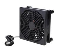 Riiichflowshop 120 mm 5 V USB Ventilador de refrigeración para enrutador módem TV Box enrutador Caja de refrigeración Ventilador para Enfriar Varios Dispositivos electrónicos ABS