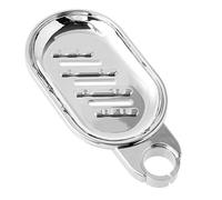 Riiichflowshop Barra de Ducha de plástico de 22 mm Soporte para jabón Paleta de jabón Barra de Ducha Deslizante ABS Cromado Baño Cocina Esponja Estante